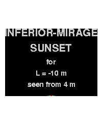 animation of an inferior-mirage sunset