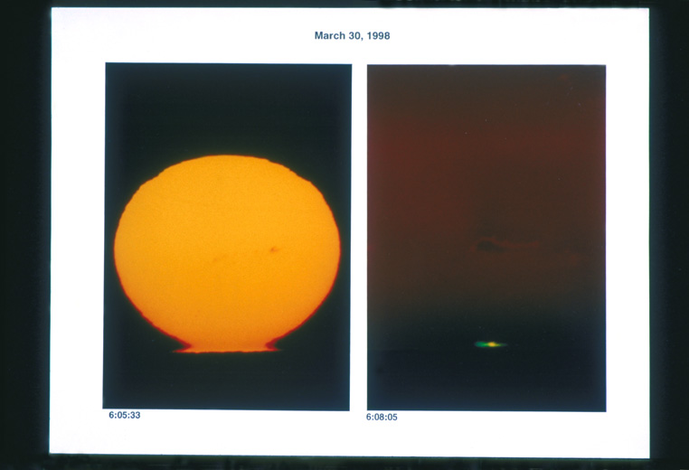 Omega sunset, 30 March 1998
