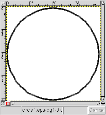 circle1.eps with weak Gimp antialiasing, enlarged 3x
